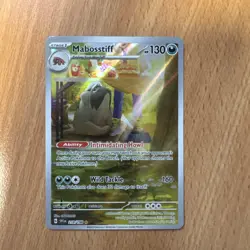 Pokemon TCG Mabosstiff 218/198 Illustration Rare Scarlet & Violet Base Set Mint - Image 1