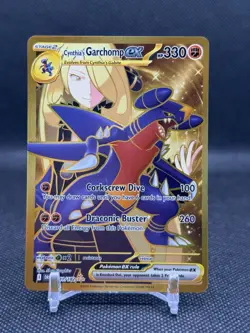 Cynthias Garchomp EX 241/182 Pokemon TCG Destined Rivals Hyper Rare Gold Card - Image 1