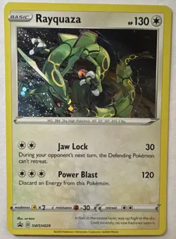 Pokemon Rayquaza SWSH029 SWSH Promo Cosmos Holo 2020 - Image 1