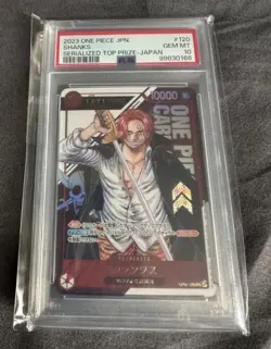 One Piece Graded: Shanks OP01-120 Serialized Top Prize PSA 10 - Image 3