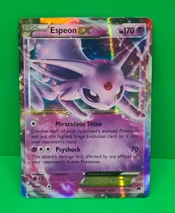 Pokemon Espeon EX 52/122 XY Breakpoint 2016 NM-MINT Condition Ultra Rare Card - Image 1
