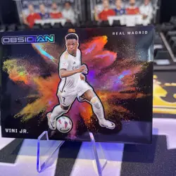 2023-24 Panini Obsidian - Black Color Blast Vinicius Junior Vini Jr Real Madrid - Image 2