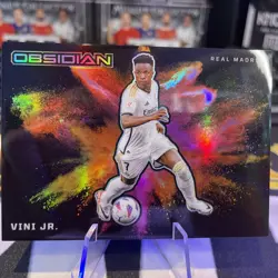 2023-24 Panini Obsidian - Black Color Blast Vinicius Junior Vini Jr Real Madrid - Image 3