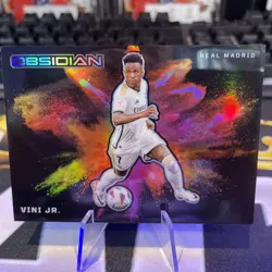 2023-24 Panini Obsidian - Black Color Blast Vinicius Junior Vini Jr Real Madrid - Image 4