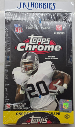 2008 TOPPS CHROME NFL FOOTBALL HOBBY BOX 24 PACKS NEW SEALED Ryan Flacco - Image 1