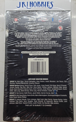 2008 TOPPS CHROME NFL FOOTBALL HOBBY BOX 24 PACKS NEW SEALED Ryan Flacco - Image 2