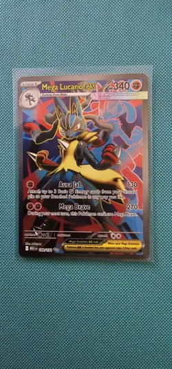 Pokemon Card Mega Lucario EX 160/132 Mega Evolution Full Art Ultra Rare NM - Image 1