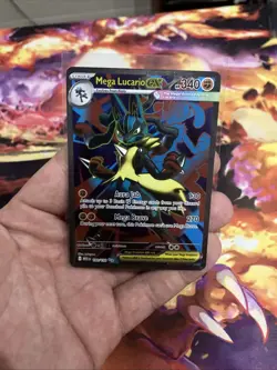 Mega Lucario ex 160/132 Ultra Rare Mega Evolution Pokemon Near Mint Pokemon Card - Image 1