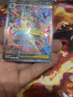 Mega Lucario ex 160/132 Ultra Rare Mega Evolution Pokemon Near Mint Pokemon Card - Image 3