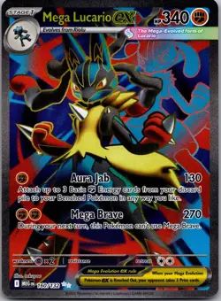 Mega Lucario ex 160/132 Ultra Rare Mega Evolution Pokemon Near Mint - Image 1
