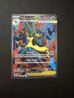 Pokemon Mega Lucario EX TCG Full Art Ultra Rare Card 160/132 Mega Evolution - Image 1