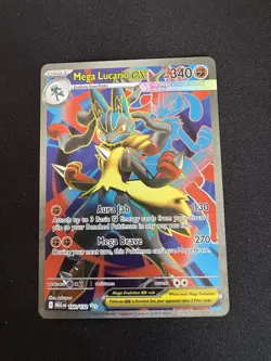 Pokemon TCG Mega Evolution Mega Lucario EX 160/132 Ultra Rare Card MINT - Image 1