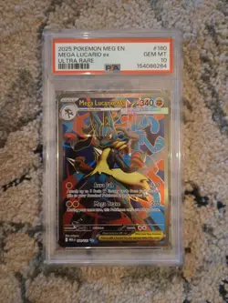 Pokemon TCG Mega Evolution Mega Lucario EX 160/132 Ultra Rare Card - Image 1