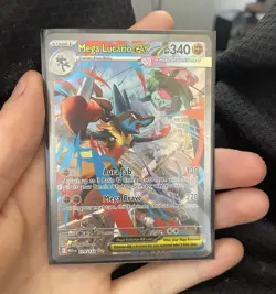 Pokemon Mega Lucario EX Ultra Rare Holo Mega Evolution 160/132 340HP Card - Image 1