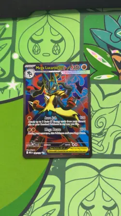 Pokemon TCG Mega Evolution Mega Lucario EX 160/132 Ultra Rare Card - Image 1