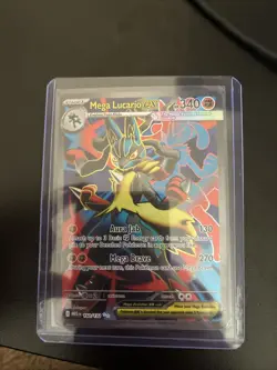 Pokemon Mega Lucario EX TCG Full Art Ultra Rare Card 160/132 Mega Evolution - Image 1