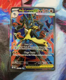 Pokemon TCG Mega Lucario EX 160/132 Me01 Ultra Rare Mega Evolution NM/M - Image 1