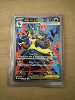 Pokemon TCG Mega Evolution Mega Lucario EX 160/132 Ultra Rare Card - Image 1