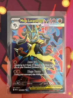 Pokemon Mega Lucario EX TCG Full Art Ultra Rare Card 160/132 Mega Evolution - Image 1