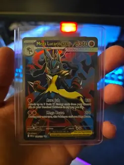 Pokemon Mega Lucario EX TCG Full Art Ultra Rare Card 160/132 Mega Evolution - Image 1