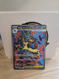 Pokemon Mega Lucario EX TCG Full Art Ultra Rare Card 160/132 Mega Evolution - Image 1