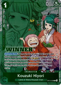 Kouzuki Hiyori Winner Pack 2026 Vol. 1 One Piece Promotion Cards OP12-028 - Image 1