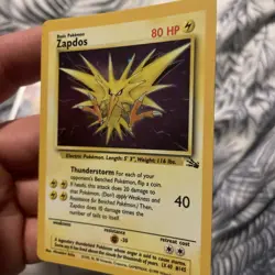 Zapdos 15/62 Fossil Holo 1999 WOTC Vintage Pokemon Card LP - Image 5