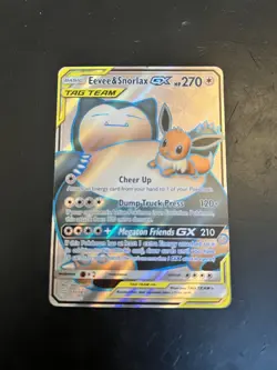 Pokemon Eevee & Snorlax GX Tag Team TCG Card 171/181 - Image 1