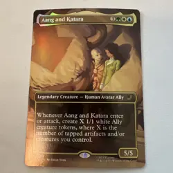 Aang and Katara (Borderless) Avatar: The Last Airbender: Eternal-Legal Foil - Image 1