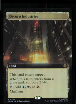 Oscorp Industries Extended Art 282 Marvel's Spider-Man Magic: The Gathering Foil - Image 1