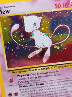 Mew Holo Rare Pokemon Black Star Promo #9 WOTC 1999-2000 SWIRL - Image 2
