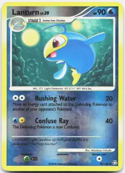 Lanturn 58/146 Uncommon Legends Awakened Pokemon Reverse Holo HP - Image 1