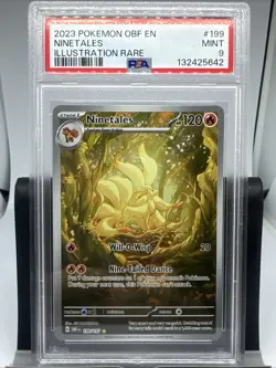 2023 Pokemon OBF EN Ninetales Illustration Rare #199 PSA 9 - Image 1