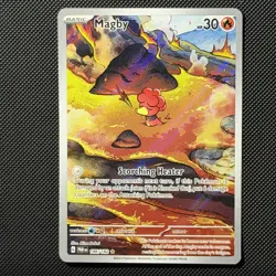Pokemon TCG Magby Paradox Rift 186/182 Holo Illustration Rare - Image 1