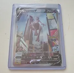 Pokemon TCG Pokemon GO Mewtwo V 072/078 Ultra Rare V Holo English 2022 - Image 1