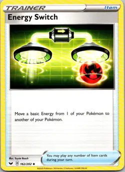 NM - Energy Switch #162/202 | Uncommon | SWSH01: Sword & Shield Base Set - Image 1