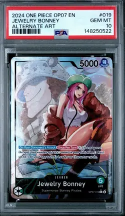 PSA 10 JEWELRY BONNEY (OP07-019)(ALT ART) 500 YEARS IN THE FUTURE One Piece Card - Image 1
