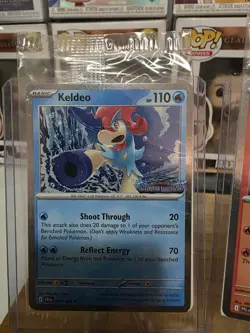 Pokemon TCG Keldeo 019/086 Chaos Rising Stamped Promo Card & RESHIRAM 017/094 - Image 3