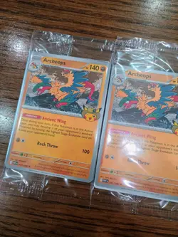 Lot Of 3 Pokemon Fossil Exhibit Archeops Cards Field Museum Chicago SEALED Promo - Image 2