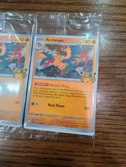 Lot Of 3 Pokemon Fossil Exhibit Archeops Cards Field Museum Chicago SEALED Promo - Image 4