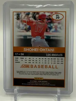 2019 PANINI CHRONICLES SCORE SHOHEI OHTANI #20 "BIG HEAD" VERY RARE - Image 2