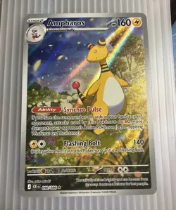 Pokemon TCG Ampharos 090/086 Chaos Rising Full Art Holo 160 HP EN - Image 1