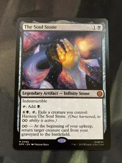 The Soul Stone - MTG - Spider Man Set - Black - Artifact - Mythic Rarity - Image 1