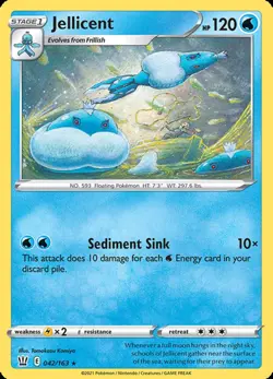 4x Jellicent - 042/163 - Rare NM-Mint Pokemon SWSH05 - Battle Styles - Image 1