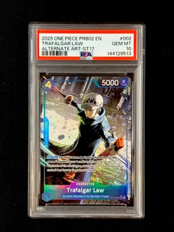 One Piece Trafalgar Law ST17-002 PSA 10 Alt Art One Piece Card - Image 1
