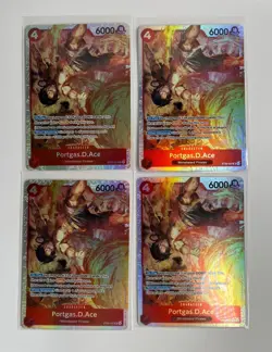 One Piece X4 Portgas.D.Ace ST30-007 SR Set - Image 1