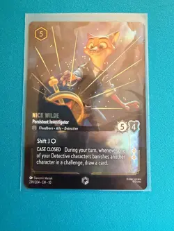 Disney Lorcana Nick Wilde - Persistent Investigator 239/204 Enchanted Near Mint - Image 1