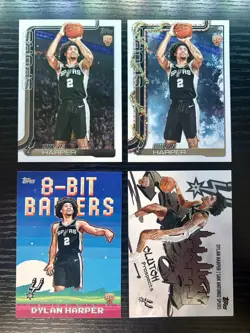 🔥2025-26 Topps - Dylan Harper Rookie 4 Card Lot - Insert (RC) SA Spurs🔥 - Image 1