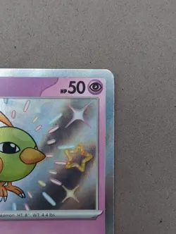 Natu 151/091 Baby Shiny Rare Pokemon TCG Card Scarlet Violet Paldean Fates - Image 2