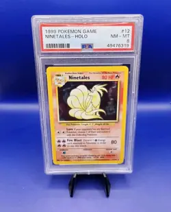 Ninetales 12/102 Base Set Holo Pokemon Card Pokemon WOTC TCG 1999 Graded PSA 8 - Image 1
